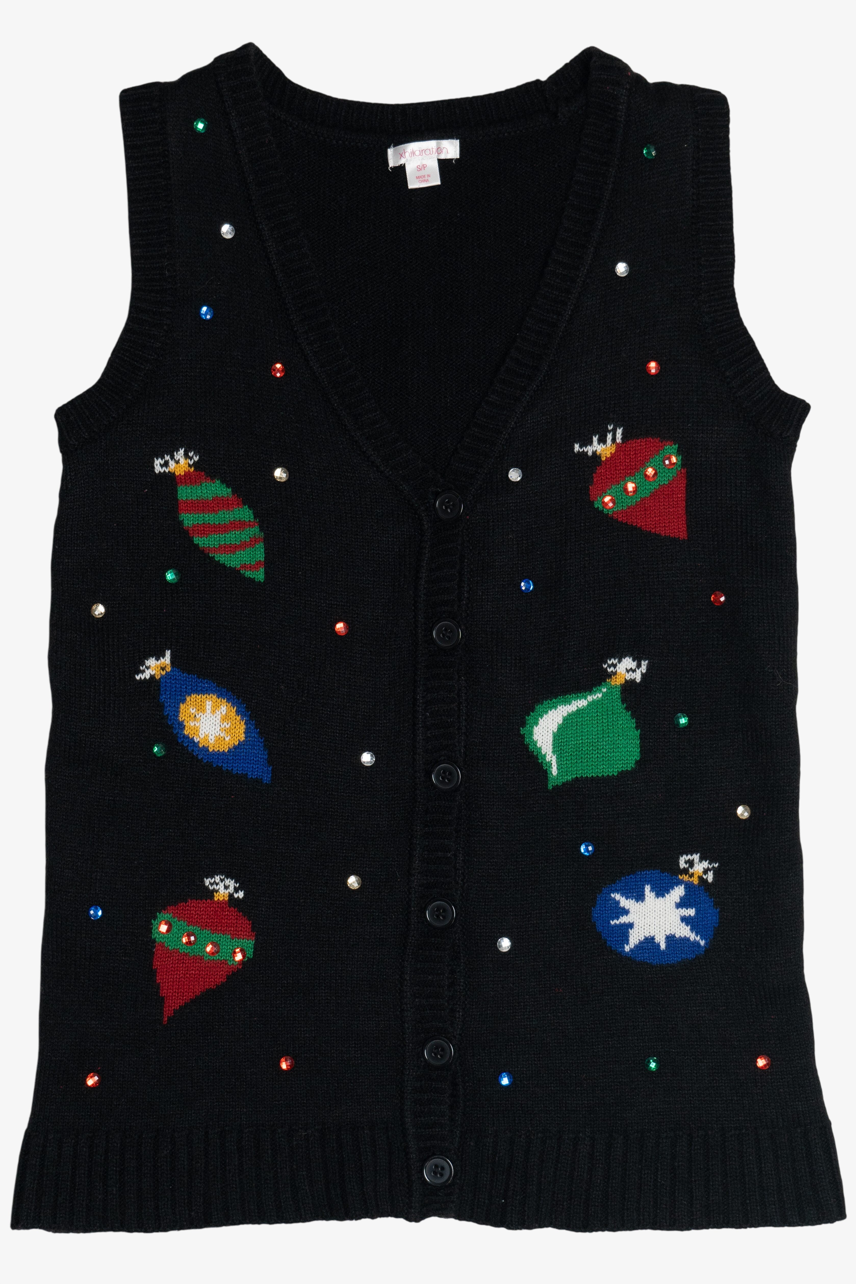 Vintage Xhilaration Ornaments Ugly Christmas Vest (2000s)