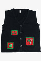 Vintage Holiday Applique Ugly Christmas Vest (2000s)