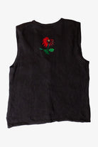Vintage Black Flowers Ugly Christmas Vest (1990s)