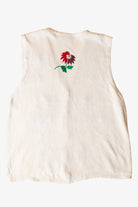Vintage White Flowers Christmas Vest (1990s)