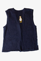 Vintage Navy Blue Penguins Christmas Vest (1990s)