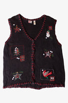 Vintage Star Patches Ugly Christmas Vest (2000s)