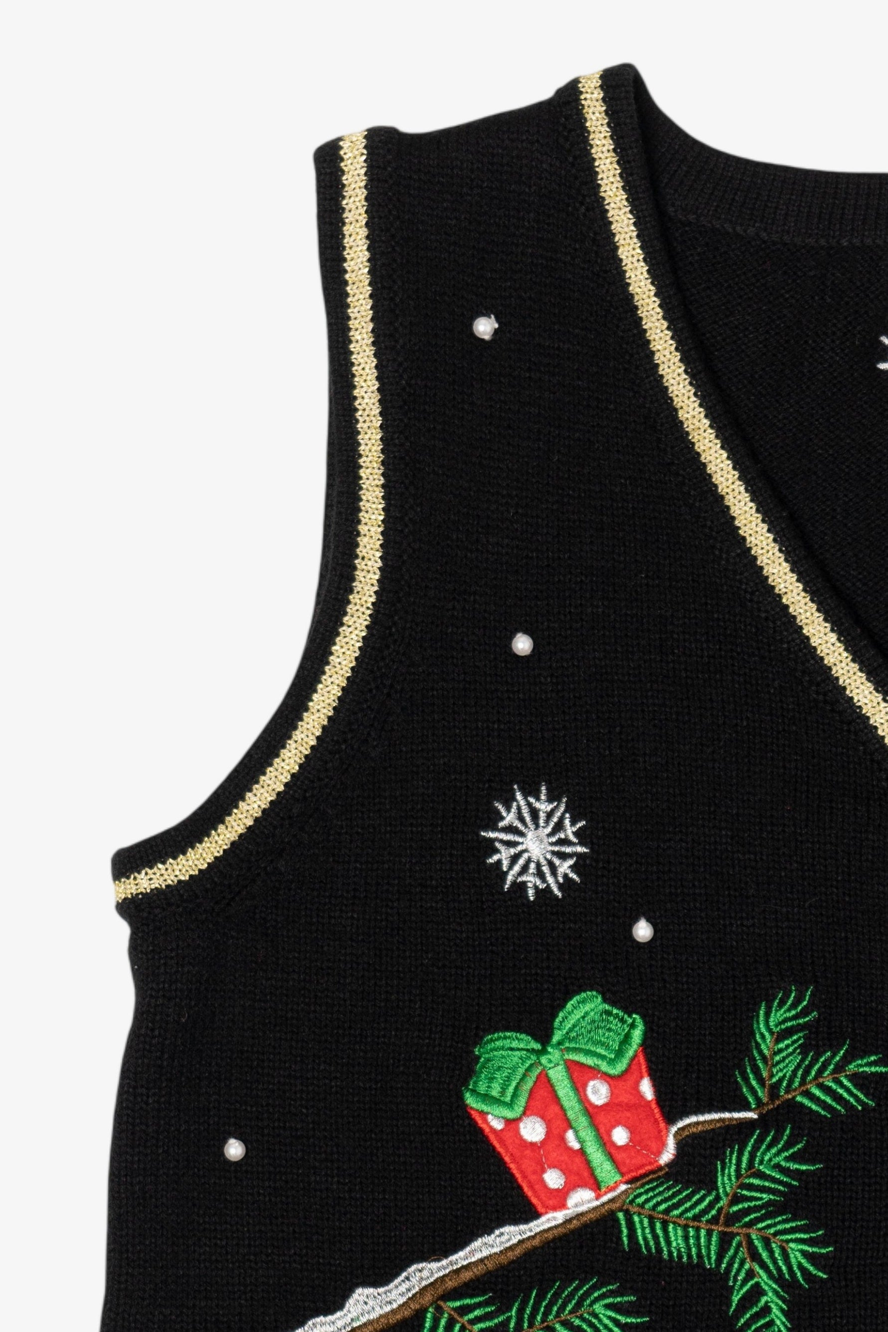 Black Holiday Time Elf Ugly Christmas Vest (2010s)