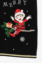 Black Holiday Time Elf Ugly Christmas Vest (2010s)