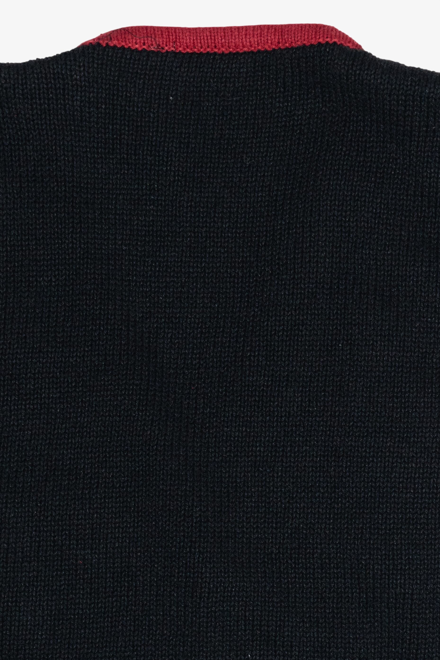 Vintage Poinsettia Garlands Ugly Christmas Vest (1990s)