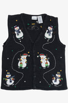 Vintage Bobbie Brooks Snowmen Ugly Christmas Vest (1990s)