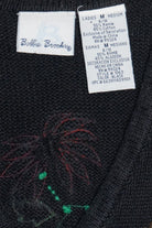 Vintage Bobbie Brooks Poinsettias Ugly Christmas Vest (1990s)