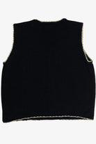 Vintage Mercer Street Studios Poinsettias Ugly Christmas Vest (1990s)