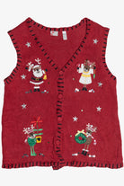 Vintage Holiday Editions Cute Reindeer Ugly Christmas Sweater (1990s)