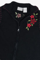 Vintage Blair Poinsettias Ugly Christmas Vest (1990s)
