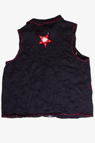 Vintage Santa Snowman Stars Ugly Christmas Vest