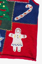 Vintage All Points Festive Patchwork Ugly Christmas Vest