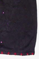 Beaded Holiday Emblems Zip Up Ugly Christmas Vest