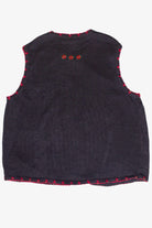 Beaded Holiday Emblems Zip Up Ugly Christmas Vest