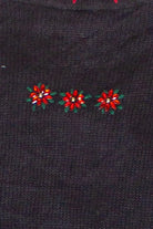 Beaded Holiday Emblems Zip Up Ugly Christmas Vest