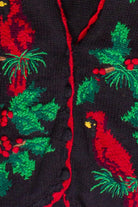 Vintage Bechamel Hand Knit Cardinals & Holly Ugly Christmas Vest