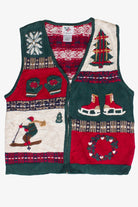 Vintage Nutcracker Winter Holiday Pattern Ugly Christmas Vest