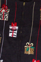 Merry & Bright Animal Print Presents Ugly Christmas Vest