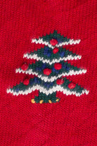 Vintage Gina Peters Snowy Trees Knit Ugly Christmas Vest