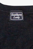 Vintage Southern Lady Plaid Embroidered Snowflakes Trees Ugly Christmas Vest (1990s)