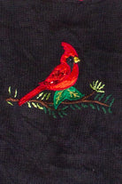 Beaded Embroidered Woodland Cardinals Bobbie Brooks Ugly Christmas Vest (2000s)