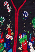 Vintage Heirloom Collectibles Beaded Bedazzled Stockings Ugly Christmas Vest (2000s)