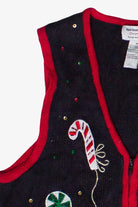 Vintage Heirloom Collectibles Beaded Bedazzled Stockings Ugly Christmas Vest (2000s)
