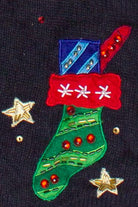 Vintage Heirloom Collectibles Beaded Bedazzled Stockings Ugly Christmas Vest (2000s)