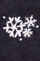 Beaded Sequin Snowflakes Mercer Street Studio Zip Up Ugly Christmas Vest (2000s)