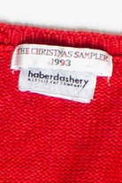 Vintage Haberdashery Plaid Patch Knit Ugly Christmas Vest (1993)