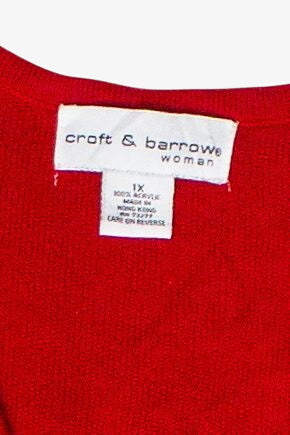 Vintage Croft & Barrow Hand Stitching Christmas Patches Ugly Christmas Vest (2000s)