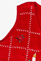 Vintage Croft & Barrow Hand Stitching Christmas Patches Ugly Christmas Vest (2000s)