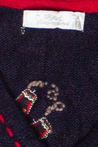 Vintage Winter Wear Hand Embroidered Ugly Christmas Vest (2000s)