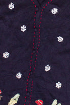 Vintage Winter Wear Hand Embroidered Ugly Christmas Vest (2000s)