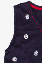 Vintage Winter Wear Hand Embroidered Ugly Christmas Vest (2000s)