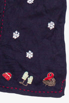 Vintage Winter Wear Hand Embroidered Ugly Christmas Vest (2000s)