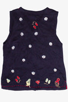 Vintage Winter Wear Hand Embroidered Ugly Christmas Vest (2000s)