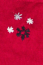 Vintage Embroidered Snowflakes Patches Ugly Christmas Vest (2000s)