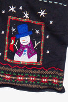 Vintage Snowmen Portraits Ugly Christmas Vest (2000s)