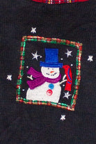 Vintage Snowmen Portraits Ugly Christmas Vest (2000s)