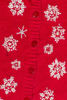 Vintage Breckenridge Embroidered Sequin Snowflakes Ugly Christmas Vest (2000s)