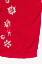 Vintage Breckenridge Embroidered Sequin Snowflakes Ugly Christmas Vest (2000s)