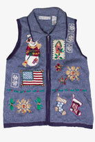Vintage Victoria Jones Rustic American Christmas Ugly Christmas Vest (2000s)