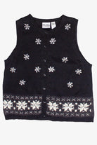 Embroidered Snowflake Pattern Russ Ugly Christmas Vest (2000s)