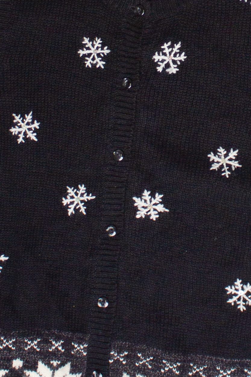Embroidered Snowflake Pattern Russ Ugly Christmas Vest (2000s)