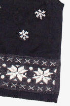 Embroidered Snowflake Pattern Russ Ugly Christmas Vest (2000s)