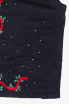 Embroidered Ribbons Holiday Plants Victoria Jones Ugly Christmas Vest (2000s)