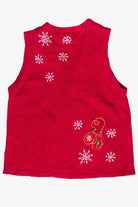 Vintage Ice Skates & Mittens Basic Editions Ugly Christmas Vest (2000s)