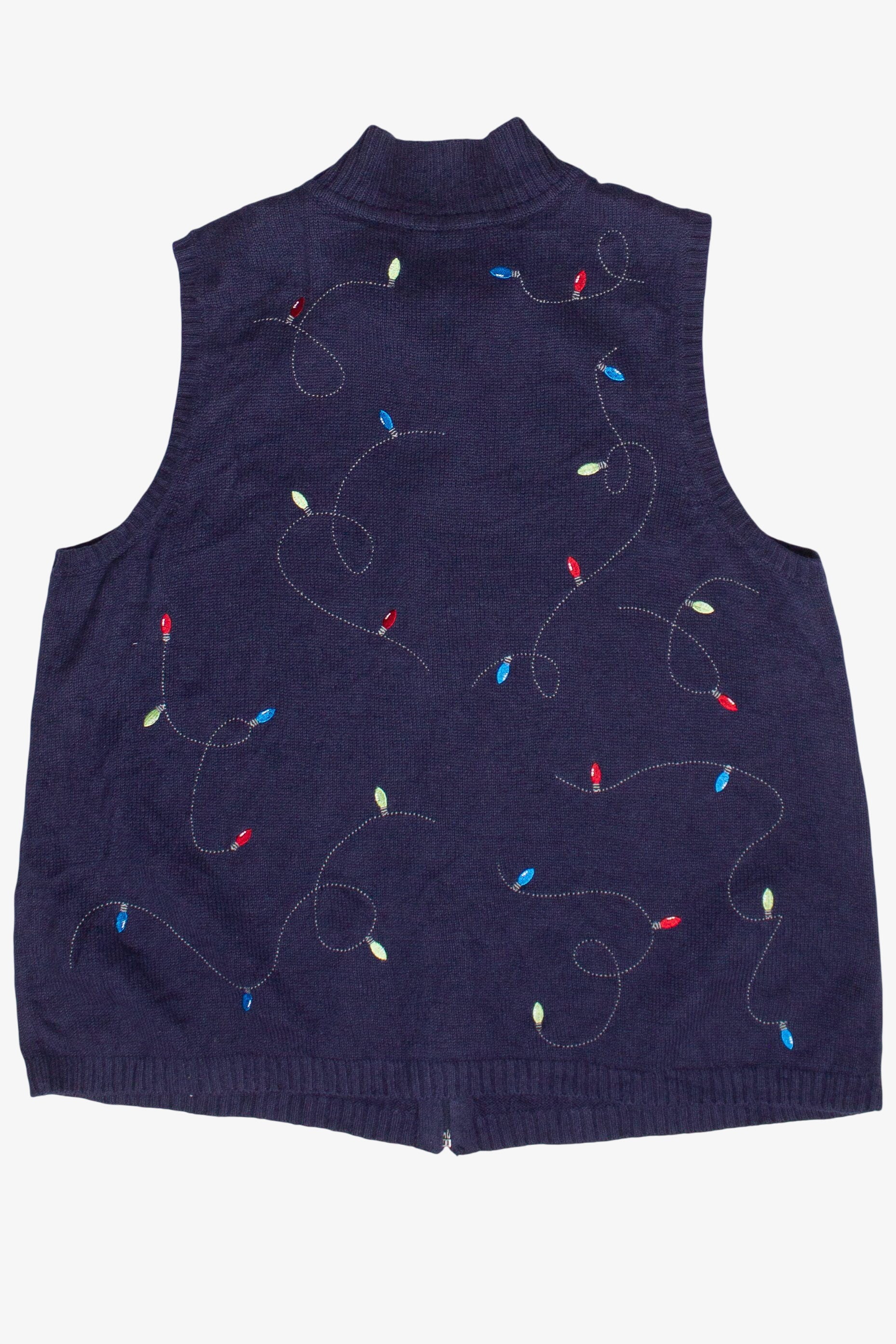 String Holiday Lights CJ Banks Ugly Christmas Vest (2000s)