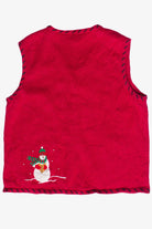 Vintage Pappagallo Caroling Snowmen Ugly Christmas Vest (1990s)